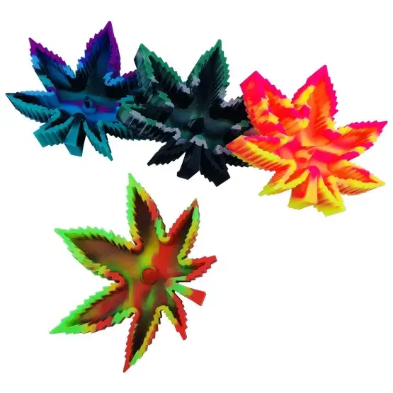Cenicero de Silicona Flexible con Diseño de Hoja