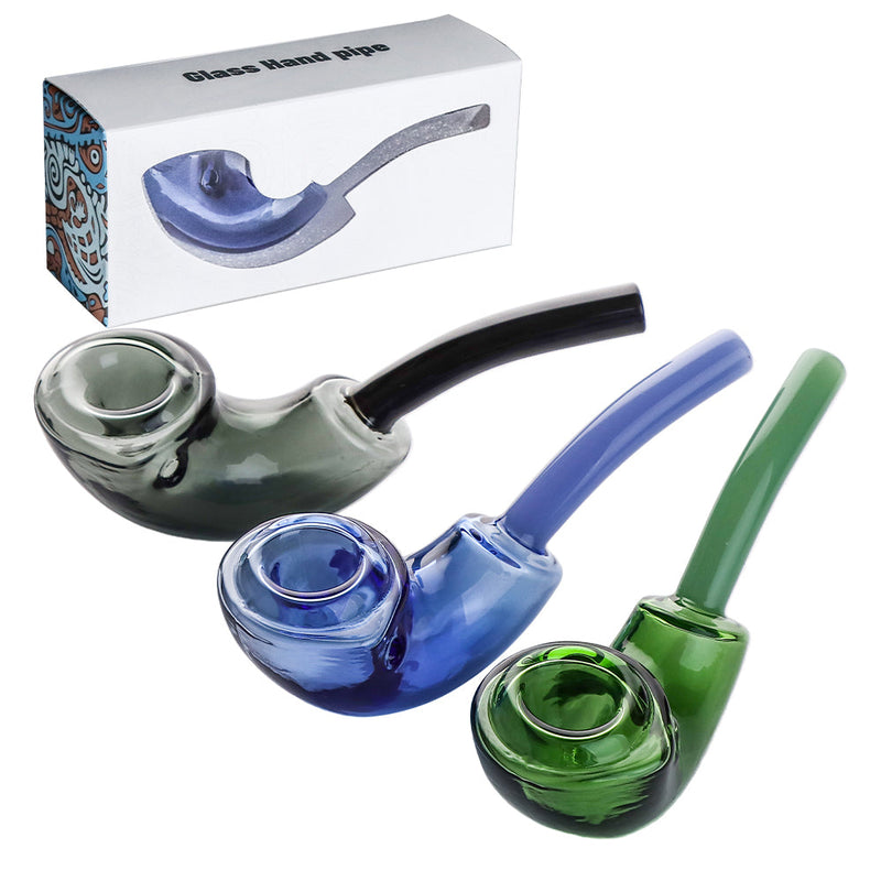 Pipa Sherlock de Vidrio Elegante 5.5" - Pipa de Mano