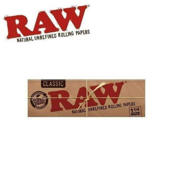 Raw Classic 1¼ Rolling Papers - Natural, Unrefined Rolling Papers for an Authentic Experience