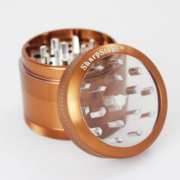 Grinder Sharpstone 2.2" Tapa Transparente 4 Piezas