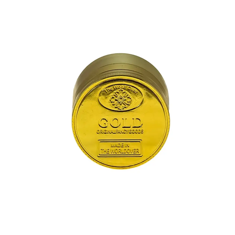 Grinder Moneda de Oro 50 mm 4 Piezas