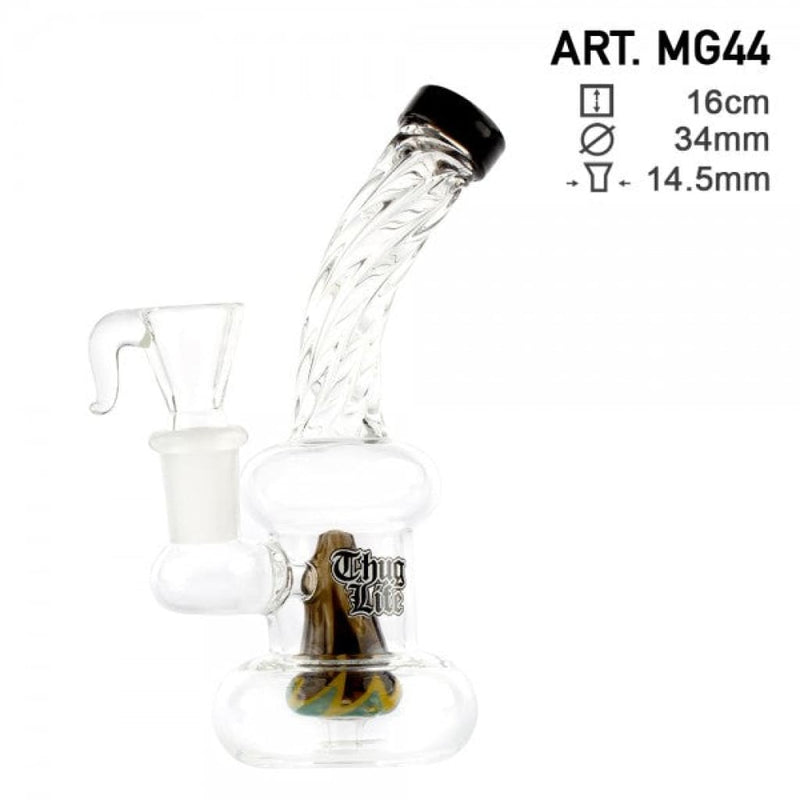 Bubbler Thug Life 6" en Vidrio con Rasta Perc