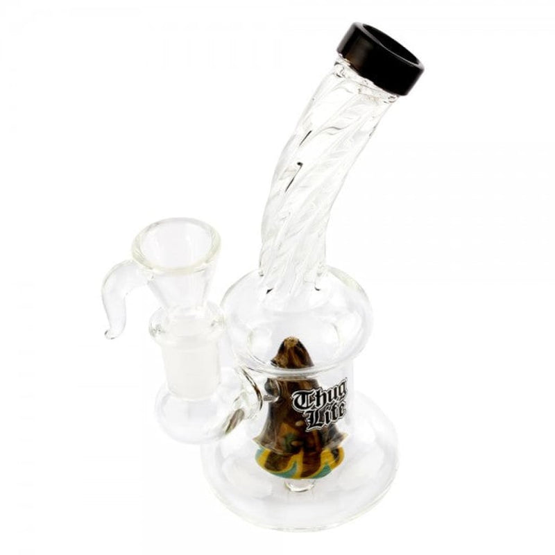 Bubbler Thug Life 6" en Vidrio con Rasta Perc