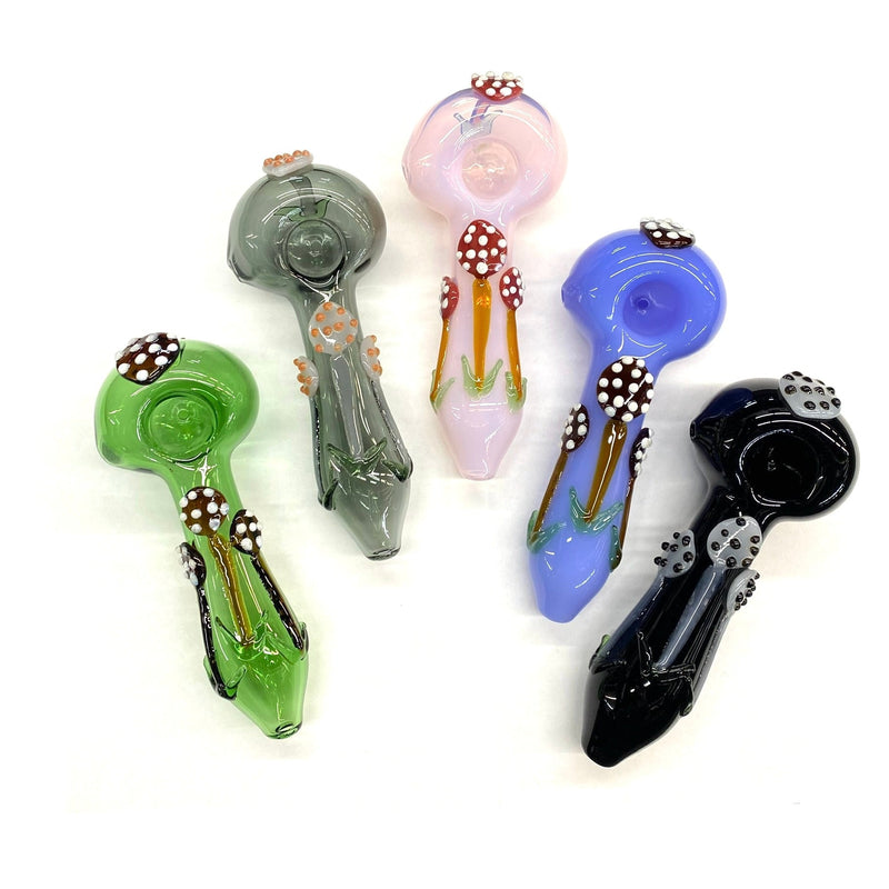 Pipa Novedosa de Hongo en Vidrio Spoon 5 Pulgadas