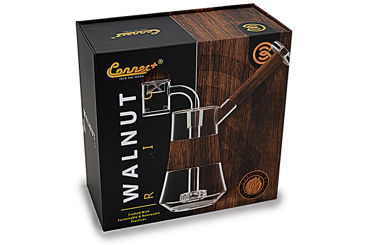 Connect Dab Rig en Vidrio Soplado y Madera Natural