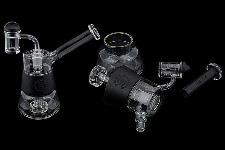 Connect Dab Rig en Vidrio Soplado y Madera Natural