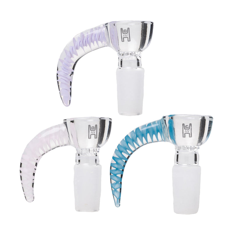 Bowls de Vidrio con Cuerno 14mm Macho (Set x3)