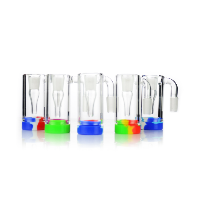 Ash Catcher Reclaimer 14mm 90° con Jar de Silicona Smokerolla
