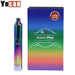 Rainbow-colored vaporizer pen with innovative built-in silicone wax and Yocan Evolve Plus packaging
