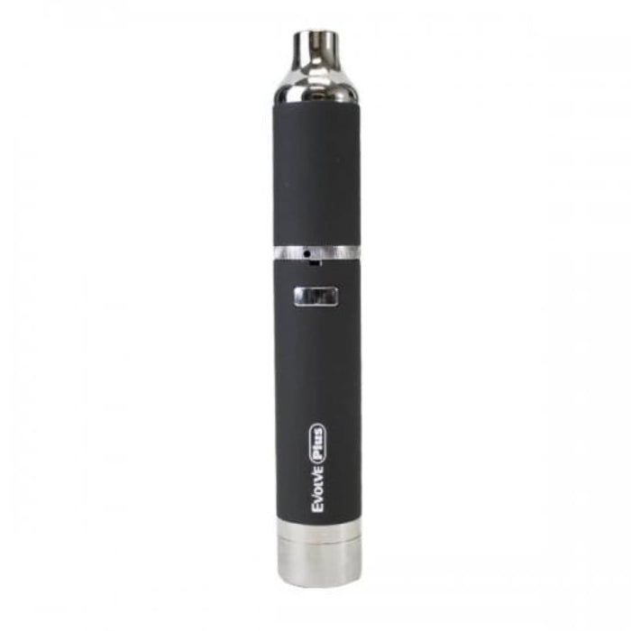 Black Yocan Evolve Plus Wax Pen With Dual Quartz Wax Atomizer And Silver Accents