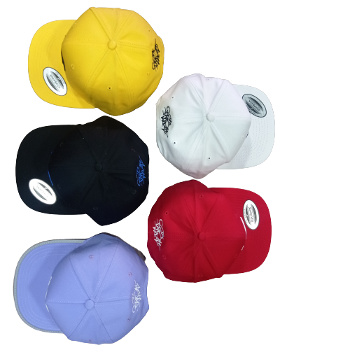 Gorras tipo Snapback, de diseñador hechas por el artista La Plaga Invade