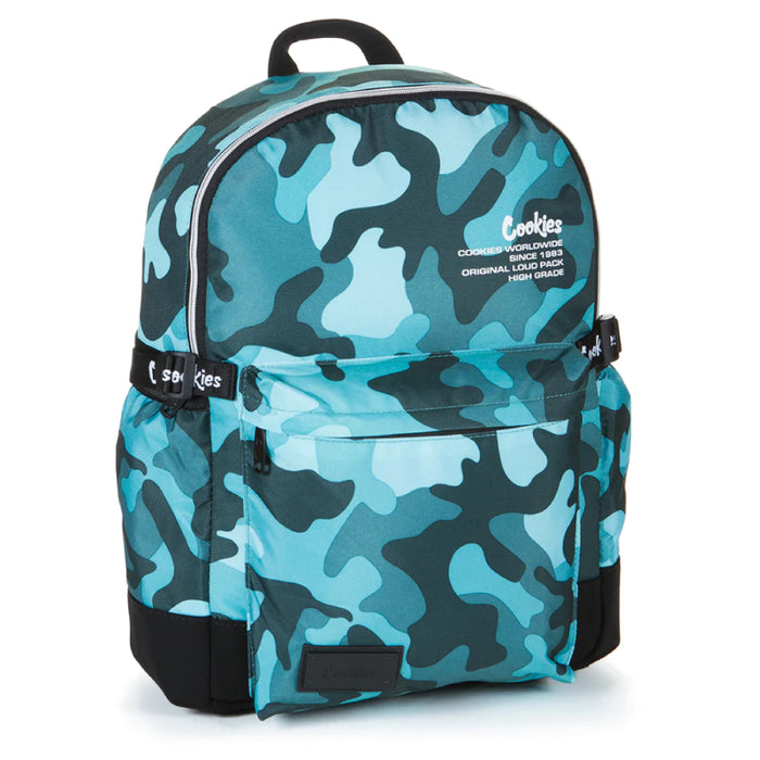 COOKIES OFF THE GRID SMELL PROOF SMOOTH NYLON BACKPACK MINT CAMO