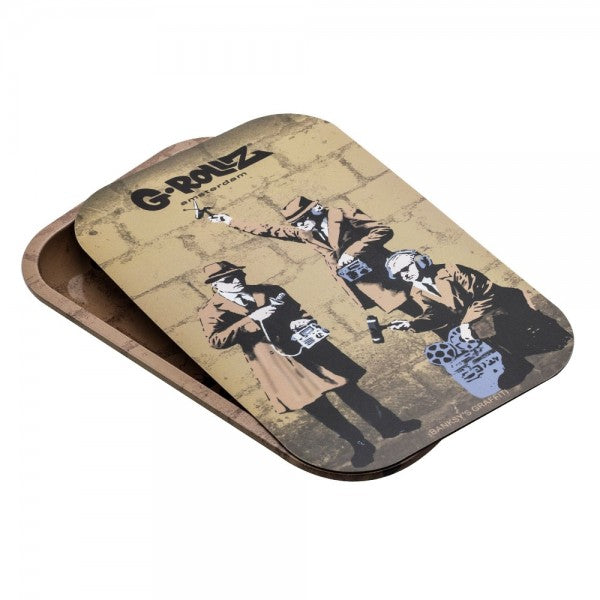 G-Rollz | Banksy's Graffiti Medium Tray with Magnet Cover 27.5 x 17.5 cm