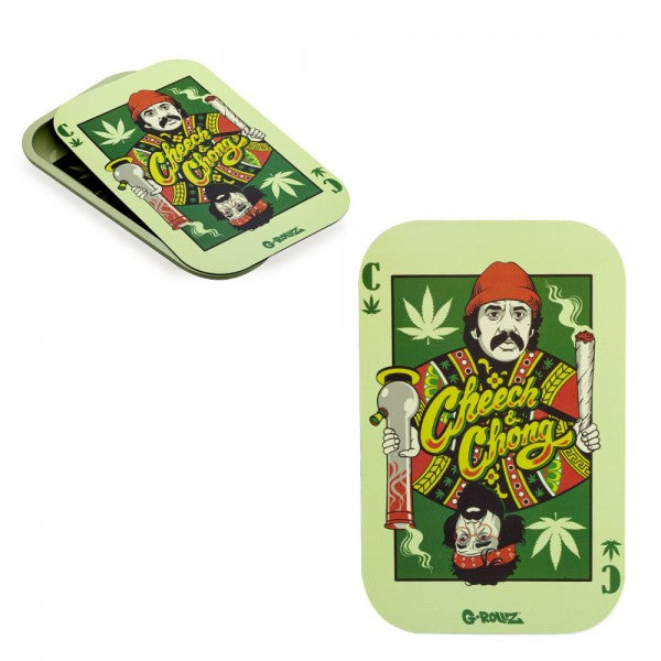 G-Rollz | Cheech & Chong Graffiti Medium Tray with Magnet Cover 27.5 x 17.5 cm