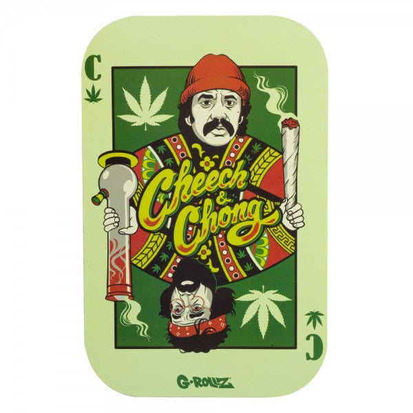 G-Rollz | Cheech & Chong Graffiti Medium Tray with Magnet Cover 27.5 x 17.5 cm