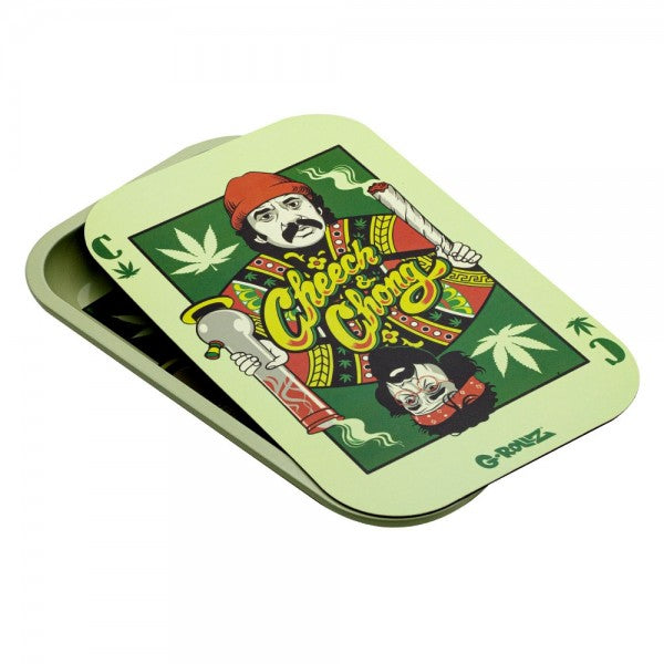 G-Rollz | Cheech & Chong Graffiti Medium Tray with Magnet Cover 27.5 x 17.5 cm