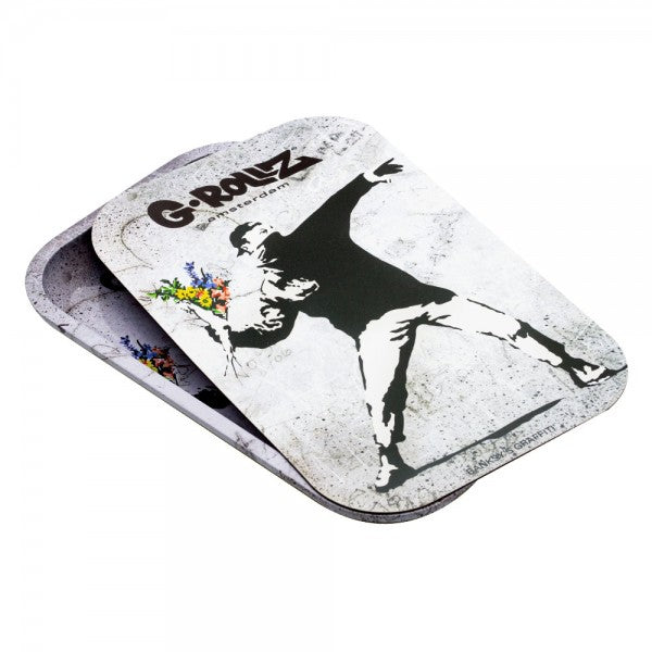 G-Rollz | Banksy's Graffiti Medium Tray with Magnet Cover 27.5 x 17.5 cm