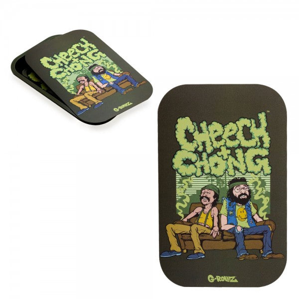 G-Rollz | Cheech & Chong Graffiti Medium Tray with Magnet Cover 27.5 x 17.5 cm