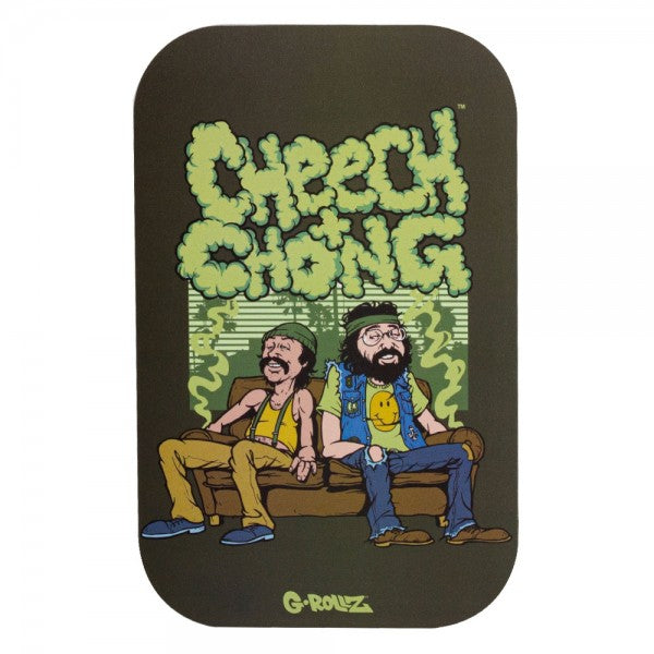 G-Rollz | Cheech & Chong Graffiti Medium Tray with Magnet Cover 27.5 x 17.5 cm