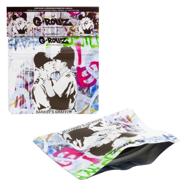 G-Rollz | Banksy's Smell Proof Bags - 10pcs per bag - 90 x 80mm