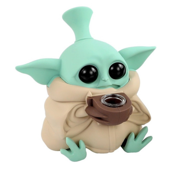 Baby Yoda Star Wars Mini Bong Pipa Silicon
