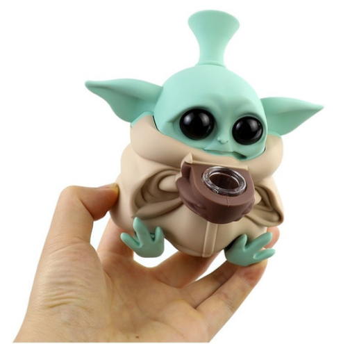 Baby Yoda Star Wars Mini Bong Pipa Silicon