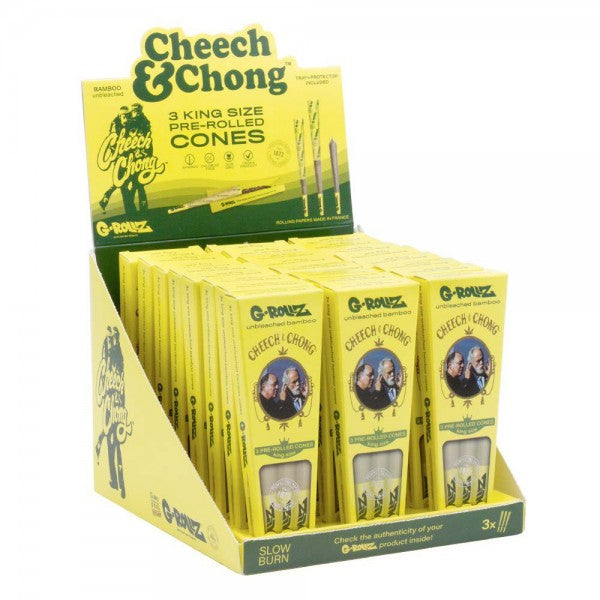 G-ROLLZ | Cheech & Chong(TM) - 3 KS Cones In Each Pack and 24 Packs In Display