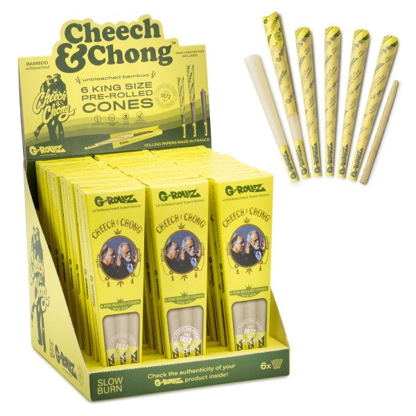 G-ROLLZ | Cheech & Chong(TM) - 6 KS Cones In Each Pack and 24 Packs In Display