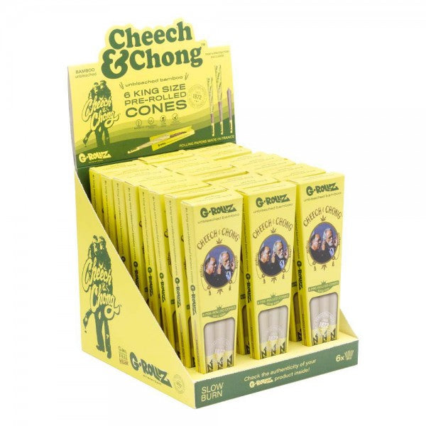 G-ROLLZ | Cheech & Chong(TM) - 6 KS Cones In Each Pack and 24 Packs In Display