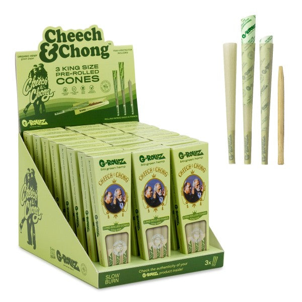 G-ROLLZ | Cheech & Chong(TM) - 3 KS Cones In Each Pack and 24 Packs In Display