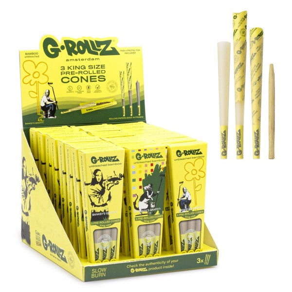G-ROLLZ | Banksy's Graffiti - 3 KS Cones In Each Pack and 24 packs in Display