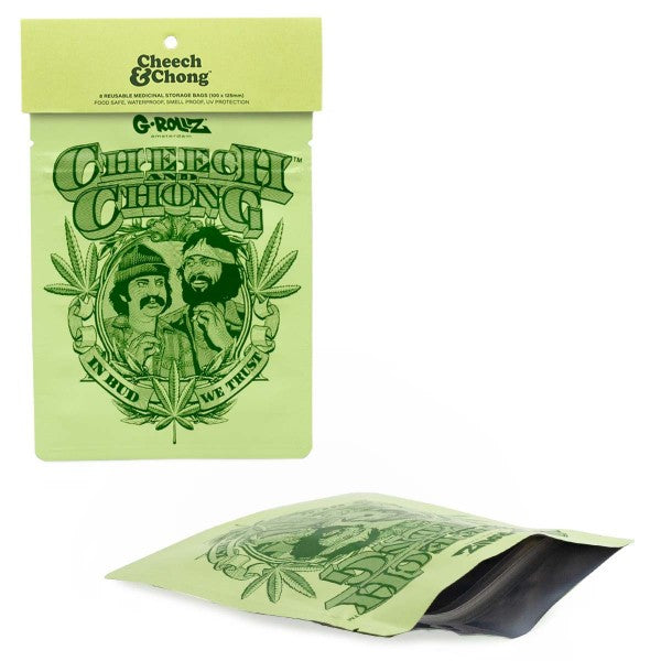 G-Rollz | Cheech & Chong Smell Proof Bags - 8pcs per bag - 100 x 125mm