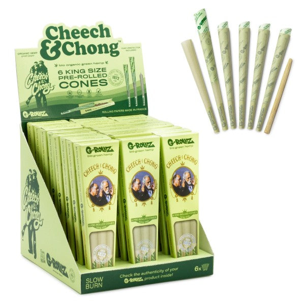 G-ROLLZ | Cheech & Chong(TM) - 6 KS Cones In Each Pack and 24 Packs In Display