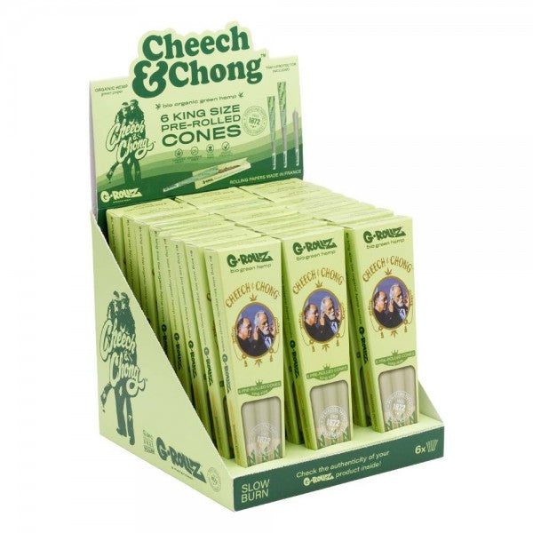 G-ROLLZ | Cheech & Chong(TM) - 6 KS Cones In Each Pack and 24 Packs In Display