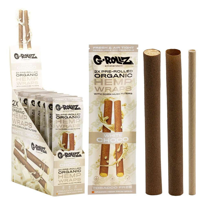 G-Rollz 2x Pre-Rolled Organic Hemp Wraps with Filters (15 Packs per box)
