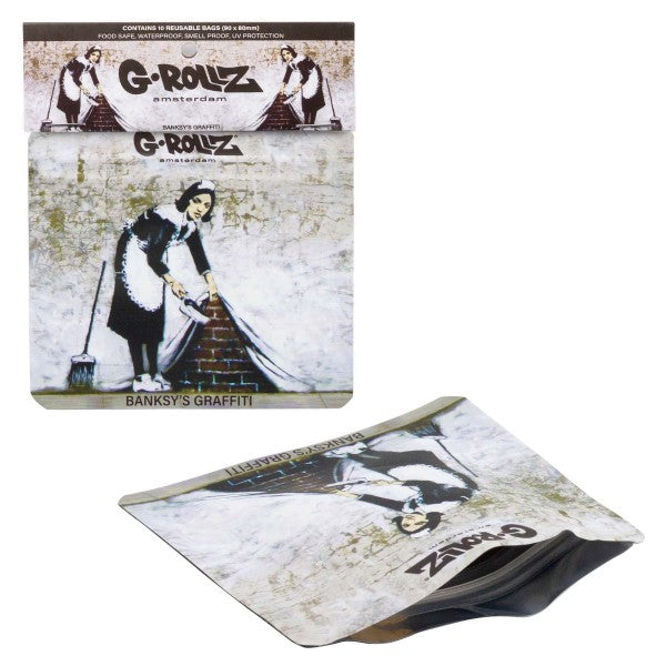 G-Rollz | Banksy's Smell Proof Bags - 10pcs per bag - 90 x 80mm