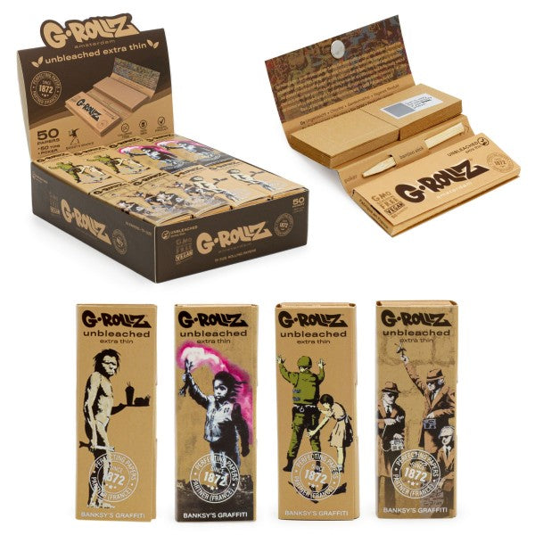 G-Rollz Rolling Papers 1 1/4 + Tips 24 ct