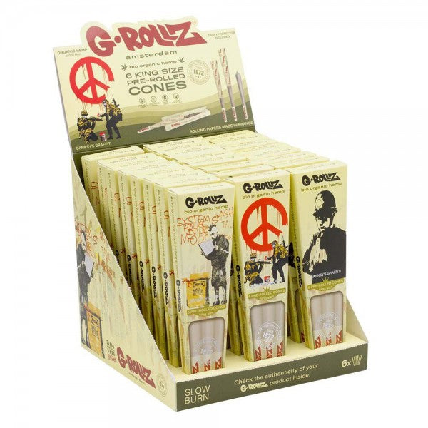 G-ROLLZ | Banksy's Graffiti  - 6 KS Cones In Each Pack and 24 Packs In Display