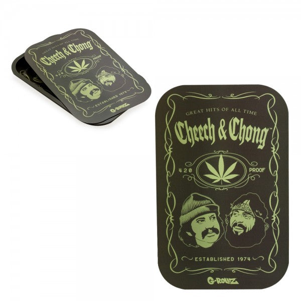 G-Rollz | Cheech & Chong Graffiti Medium Tray with Magnet Cover 27.5 x 17.5 cm