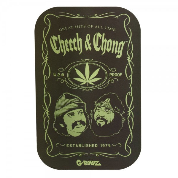 G-Rollz | Cheech & Chong Graffiti Medium Tray with Magnet Cover 27.5 x 17.5 cm