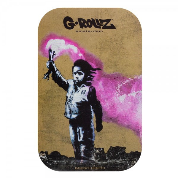G-Rollz | Banksy's Graffiti Medium Tray with Magnet Cover 27.5 x 17.5 cm