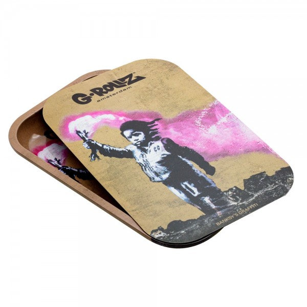 G-Rollz | Banksy's Graffiti Medium Tray with Magnet Cover 27.5 x 17.5 cm
