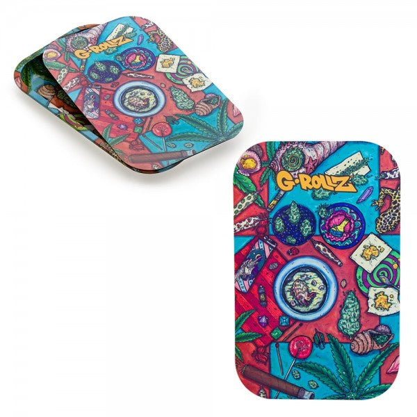 G-Rollz | Medium Rolling Tray with Magnet Cover 27.5 x 17.5 cm