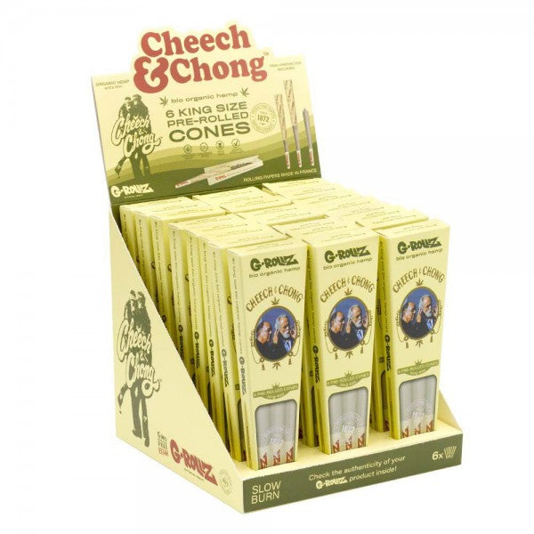 G-ROLLZ | Cheech & Chong(TM) - 6 KS Cones In Each Pack and 24 Packs In Display