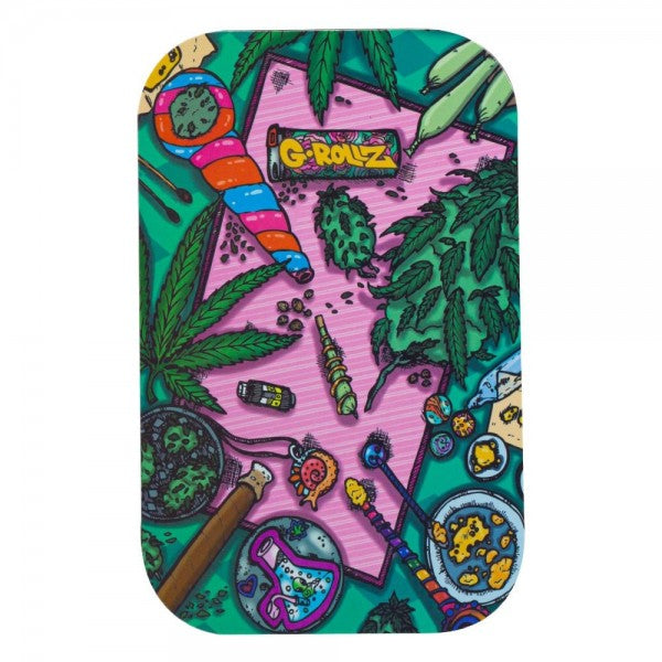G-Rollz | Medium Rolling Tray with Magnet Cover 27.5 x 17.5 cm