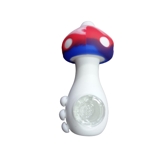 Pipa de silicona en forma de hongo
