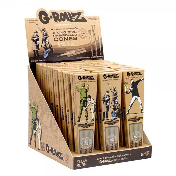 G-ROLLZ | Banksy's Graffiti  - 6 KS Cones In Each Pack and 24 Packs In Display