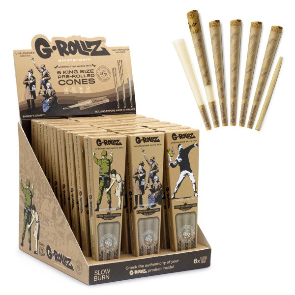 G-ROLLZ | Banksy's Graffiti  - 6 KS Cones In Each Pack and 24 Packs In Display