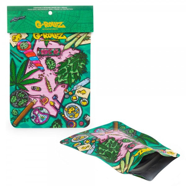 G-Rollz | Amsterdam Picnic Smell Proof Bags - 8pcs per bag - 100 x 125mm