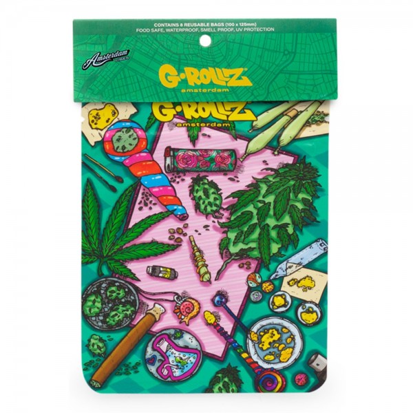 G-Rollz | Amsterdam Picnic Smell Proof Bags - 8pcs per bag - 100 x 125mm